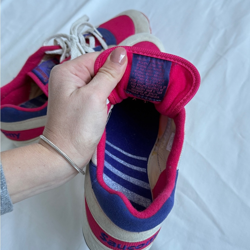 Vintage 90’s Saucony Blaze Vintage Sneakers Purple Pink Running Shoes Size 10 - Picture 7 of 10